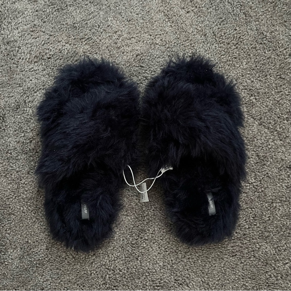 Aerie Navy Blue Crossover Slippers